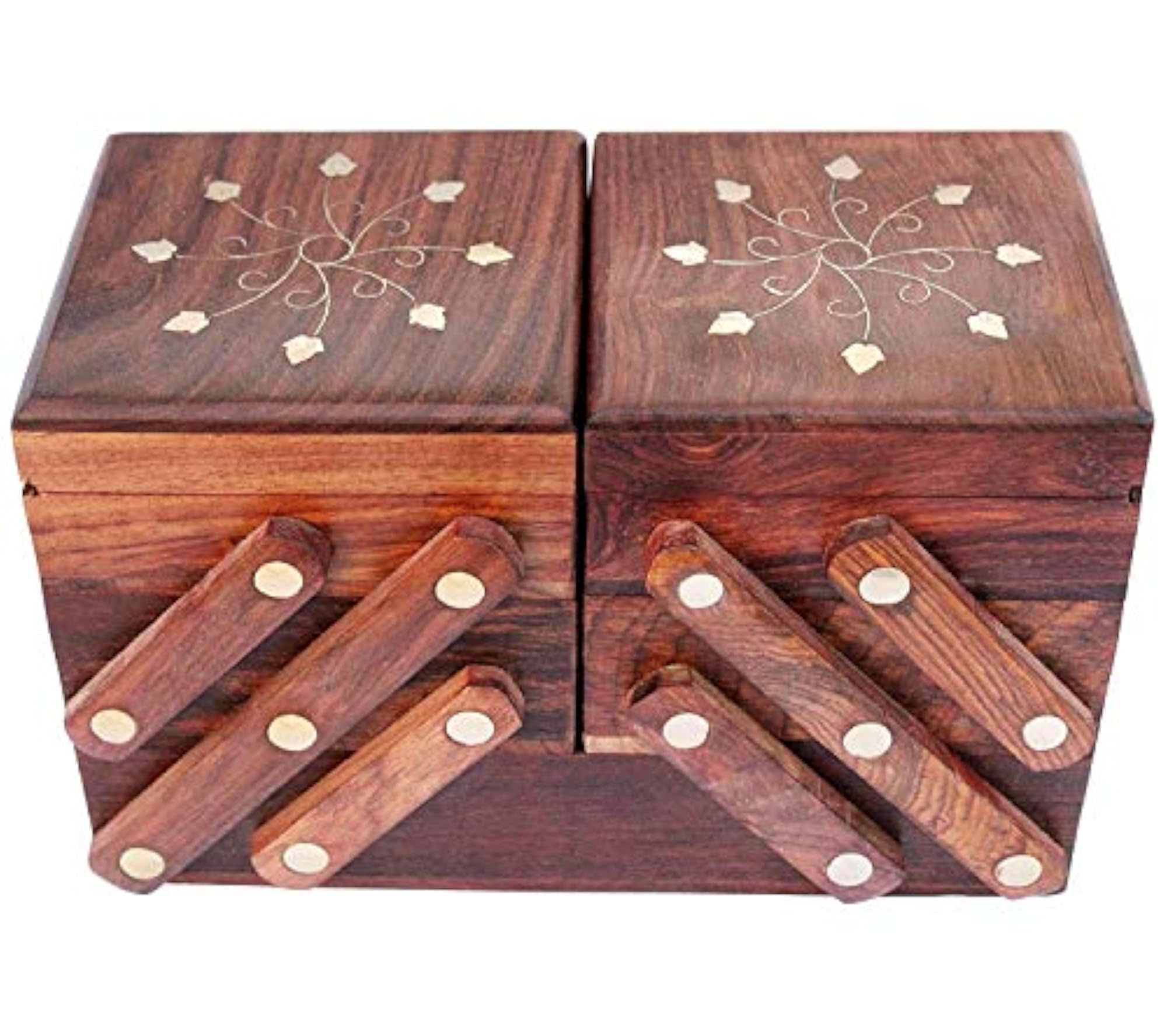 Handmade Wooden Rectangular Jewellery Organizer Box